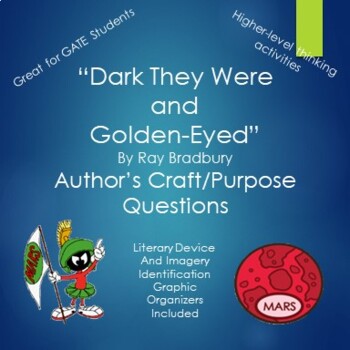 Preview of Dark They Were and Golden-Eyed Author's Craft/Purpose Activities