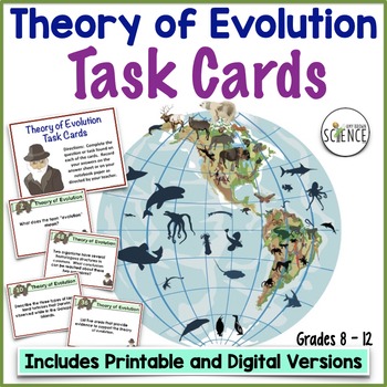 Preview of Evolution Task Cards Activity - Natural Selection  and Mechanisms of Evolution