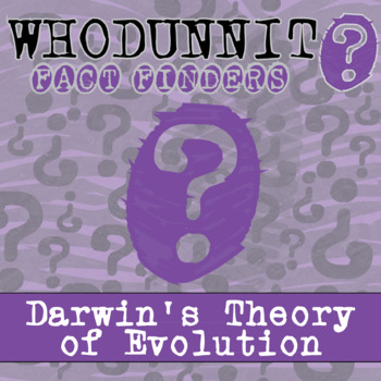Preview of Darwin's Theory of Evolution Whodunnit Activity - Printable & Digital Game