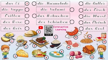 Preview of Das Essen | Deutsch lernen | German lesson: food
