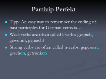 Preview of Das Perfekt: Strong Verbs