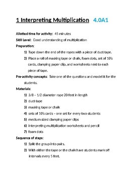 Preview of Dash To Math 4th grade (Common Core)  Operations and Algebraic Thinking