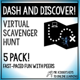 Virtual Scavenger Hunt Bundle! Dash and Discover Riddles, ABC's, Colors & Shapes