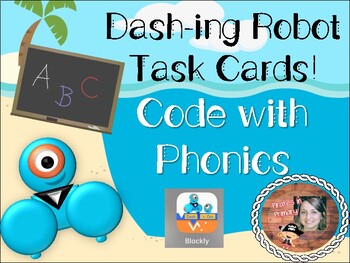 Preview of Dash-ing Robot Task Cards Coding with PHONICS Bundle!!!