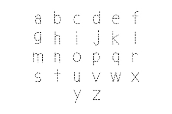 Dash small alphabet for decorating or printing by PiscineSheet | TPT
