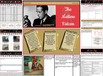 Preview of Dashiell Hammett's The Maltese Falcon Novel Study and Answer Key