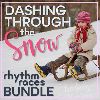 Preview of Rhythm Games for Winter - Dashing Through the Snow Rhythm Races Bundle