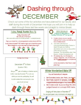 Preview of Dashing through December (editable and fillable resource)