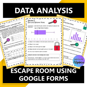 Preview of Data Analysis Digital Digital Escape Room using Google Forms