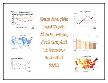Preview of Data Analysis Lessons on Real World Charts, Graphs, and Maps - 2022-23 Data