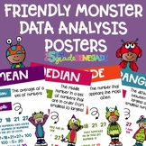 Data Analysis Posters mean, median, mode, range with a Fri