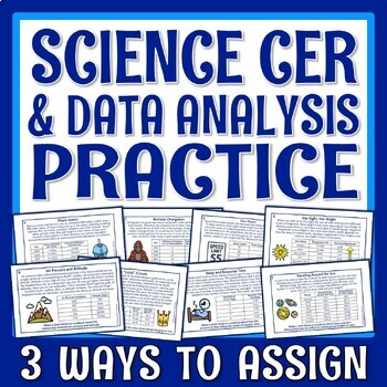 Preview of Data Analysis Practice and Science CER Worksheet 2