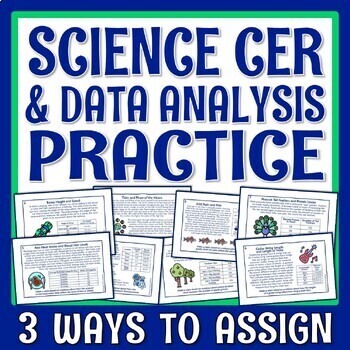 Preview of Data Analysis Practice and Science CER Worksheet 1