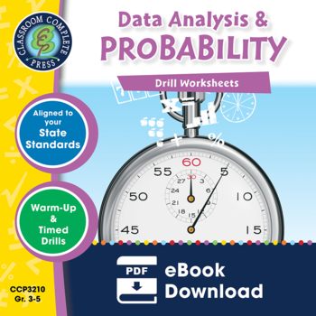Preview of Data Analysis & Probability - Drill Sheets Gr. 3-5