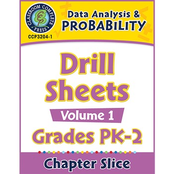 Preview of Data Analysis & Probability - Drill Sheets Vol. 1 Gr. PK-2