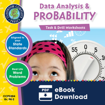 Preview of Data Analysis & Probability - Task & Drill Sheets Gr. PK-2 - Distance Learning