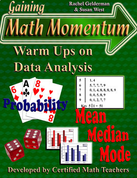 Preview of Data Analysis Review Warm-Ups - Probability & Statistics Bell Ringers - Level 1