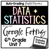 Data Analysis and Statistics - 6th Grade Math Google Forms Bundle
