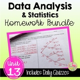 Data Analysis and Statistics Homework (Algebra 2 - Unit 13)