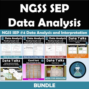 Preview of Data Analysis for NGSS Bundle Analyzing and Interpreting Graphs, Data Tables CER