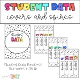 Data Binder Cover and Spines | Student Data Binders