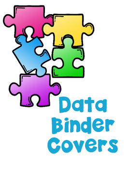 Preview of Data Binder Covers - Puzzle Pieces from Autism Classroom