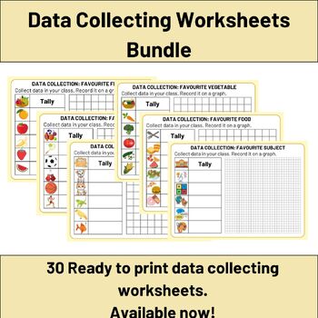 Preview of Data Collecting Worksheets - Bundle