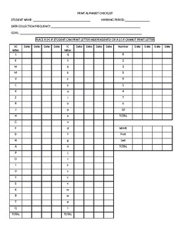 Preview of Data Collection - Alphabets/Numbers/Name