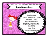 Special Education Checklists, Data Collection and Behavior