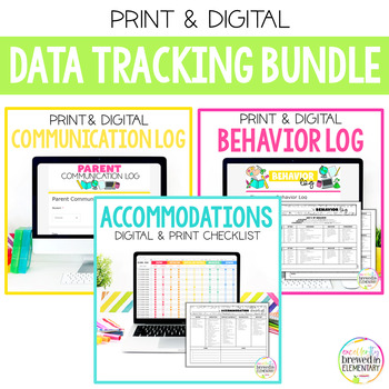Preview of Data Collection | Data Tracking | Documentation | Classroom Management | Bundle