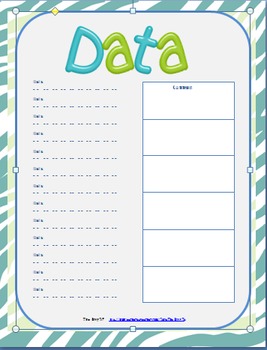 Preview of Data Collection Form FREEBIE