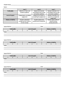 Preview of Data Collection Sheet