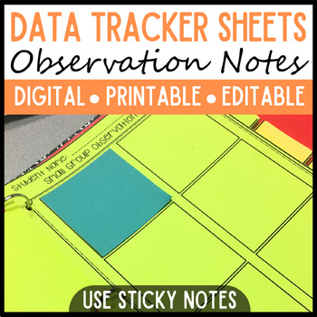 Preview of Data Collection Sheet, Assessment Tracker, Small Group Notes Observation Sheets