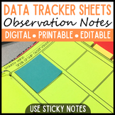Data Collection Sheet, Assessment Tracker, Small Group Not