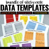 Data Collection and IEP Reminder Sticky Note Templates | F