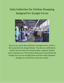 Preview of Data Collection for Clothes Shopping developed for Google Forms