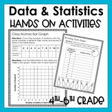 Data Day:Bar Graph:Line Plot:Graphing 4th, 5th, 6th Grade Hands on Activities