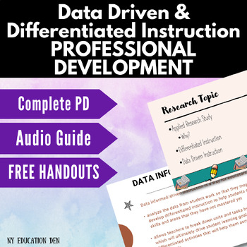 Preview of Data Driven & Differentiated Instruction Professional Development with FREEBIES!