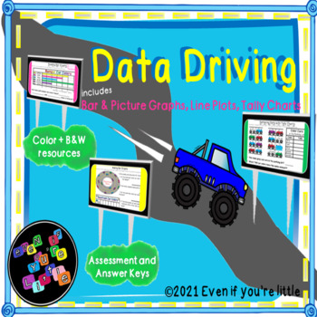 Preview of Data Driving with tally charts, bar graphs, picture graphs, line plots