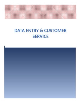 Preview of Data Entry & Customer Service