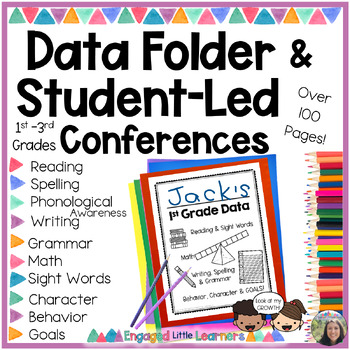Preview of Data Folder | Student Led Conference Binder | Primary Grades | Conferences