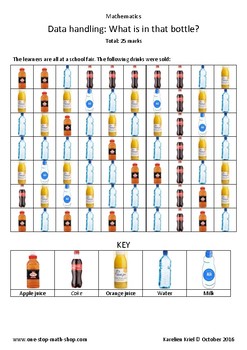 data handling bottles grade 3 by one stop edu shop tpt