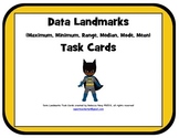 Data Landmark Task Cards (Maximum, Minimum, Range, Median,