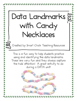 Preview of Data Landmarks with Candy Necklaces ~ FREEBIE!