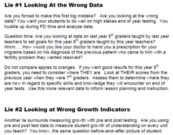Preview of Data Lies Face the Three Lies Holding Your Low Scores Down and Fix Them