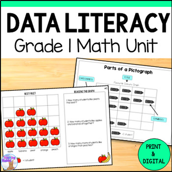 Preview of Data Literacy Unit - Sorting & Graphing - Data Management Grade 1 Math (Ontario)
