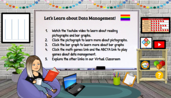 Preview of Data Management Bitmoji Virtual Classroom