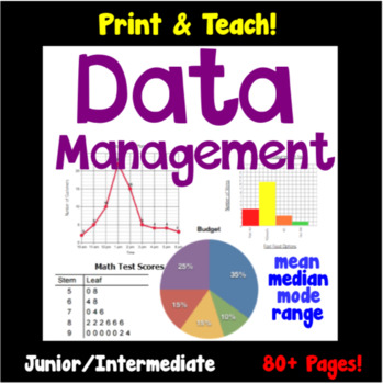 Preview of Data Management & Graphing Unit