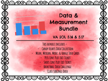 Preview of Data & Measurement 5th Grade Bundle - VA SOLs 5.16 & 5.17