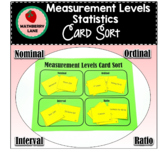 Data Measurement Levels Statistics Card Sort